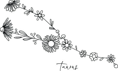 Zodiac floral constellation