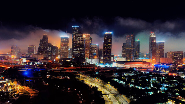 Fototapeta city skyline at night