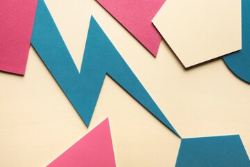 Geometric shapes on rough background, Abstract