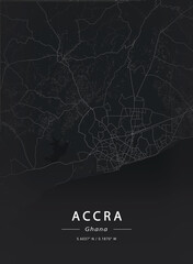 Map of Accra, Ghana