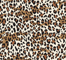 Leopard pattern seamless vector pattern, trendy modern print.
