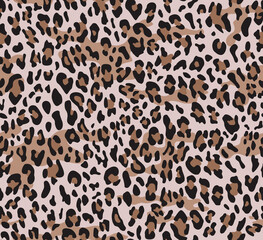 Leopard pattern vector seamless print, stylish background for clothes, paper, fabric.