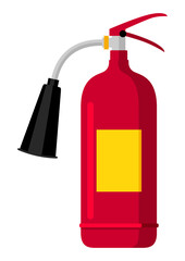 Illustration of fire extinguisher. Firefighting item. Adversting icon for industry and business.