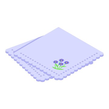 Dinner handkerchief icon. Isometric of Dinner handkerchief vector icon for web design isolated on white background