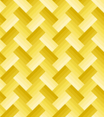 Yellow gradient rectangle pattern, three layers zigzag arrangement, seamless background. Textured design for fabric, tile, flooring, cover, poster, flyer, textile, backdrop, wall. Vector illustration.