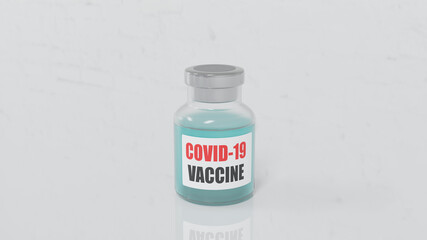 vaccine bottle covid 19 isolated
