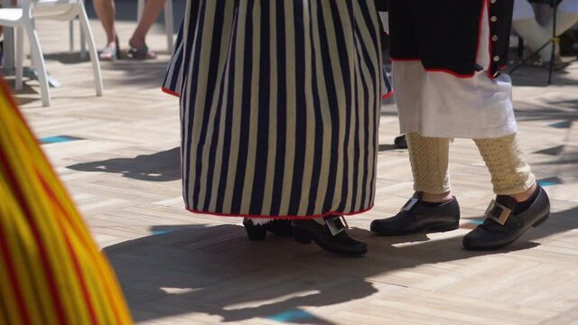 Traditional Canarian Folk Dancers in slow motion 180fps