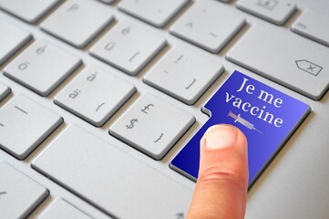 je me vaccine touche clavier