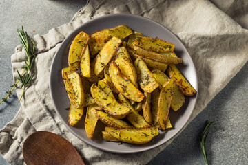 Homemade Organic Rosemary Potato Wedges