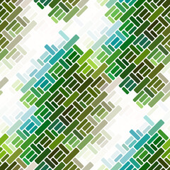 Bright abstract dynamic seamless pattern of shapes