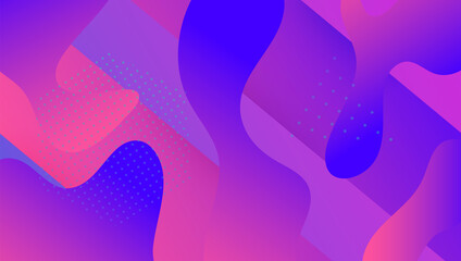 Liquid Banner. Graphic Frame. 3d Rainbow Layout. Violet Vibrant Background. Minimal Texture. Wavy Landing Page. Digital Cover. Technology Backdrop. Magenta Liquid Banner