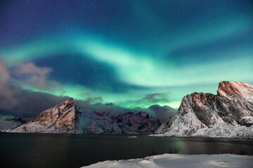 Obraz na płótnie Canvas Polarlichter am Himmel von Norwegen