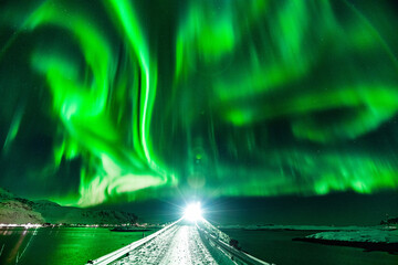 Polarlichter am Himmel von Norwegen