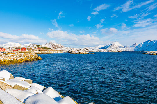 Gegend von Ballstad, Lofoten, Norwegen