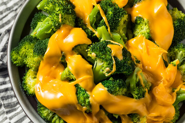 Homemade Cheesy Steamed Broccoli