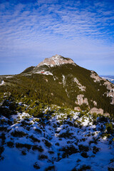 The Ceahlău Massif is one of the most famous mountains of Romania.