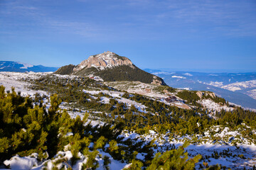 The Ceahlău Massif is one of the most famous mountains of Romania.