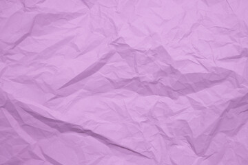Trendy paper texture. Crumpled paper in light purple color