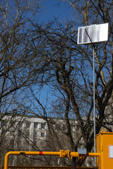 a small solar panel powers the measuring instruments in the gas system