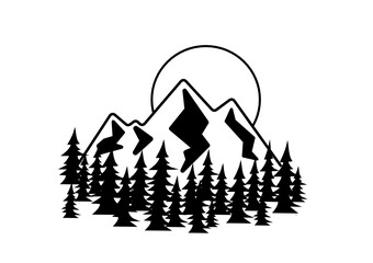 illustration of a mountain landscape