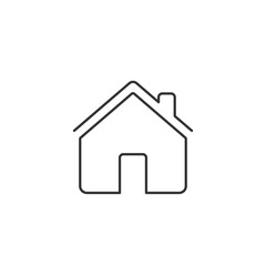 House outline icon. Building symbol. Home line sign. Vector isolated on white