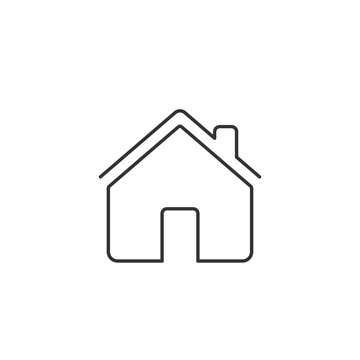 recommend clip art: House outline icon. Building symbol. Home line sign. Vector isolated on white