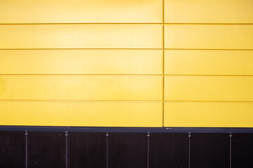 modern coating of buildings with multi-colored metal plates