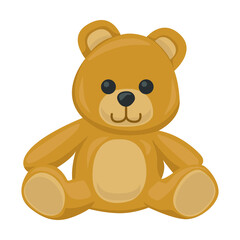 Teddy Emoji Icon Illustration. Bear Toy Vector Symbol Emoticon Design Doodle Vector.