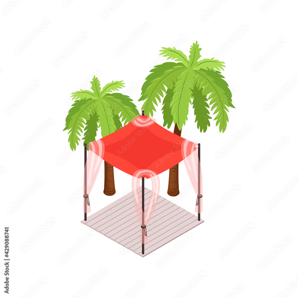 Poster Isometric Gazebo Icon