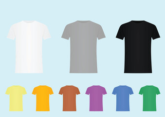 T shirt set. vector