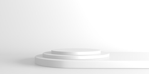 Abstract scene podium mockup. Award ceremony concept