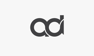 Fototapeta premium lowercase letter AD connected to each other design vector.