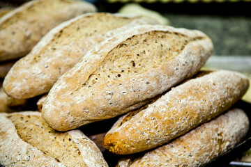 Whole French bread with natural fermentation