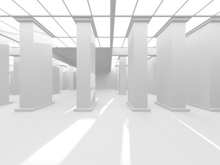 Abstract White Architecture Design Concept