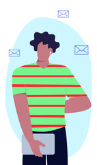 Vector people. Girl. Boy. Business people. Young people.