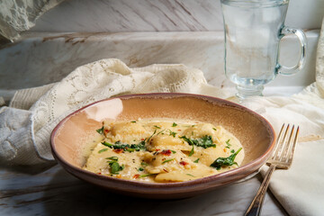 Tuscan Creamy Cheese Ravioli