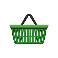 Empty Supermarket Basket Composition