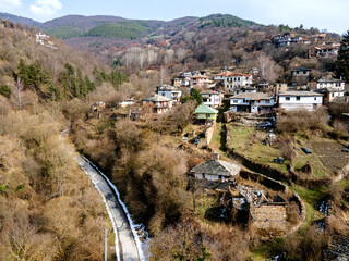 Aerial view of Village of Kosovo, Bulgaria