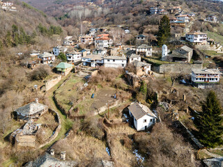 Aerial view of Village of Kosovo, Bulgaria