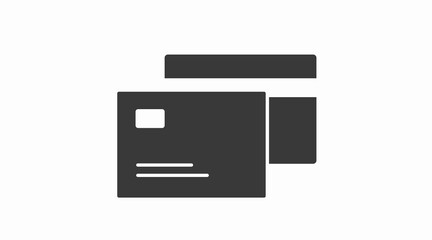 Credit card vector icon. Isolated illustration of a credit card