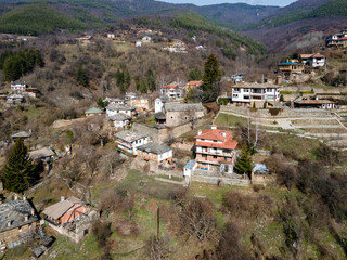 Aerial view of Village of Kosovo, Bulgaria