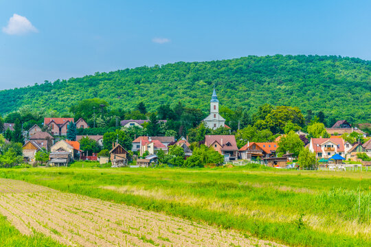 a small hungarian village nestled among fields and hills