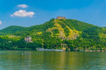 view of the visegrad castle overlooking the danube river in Hungary