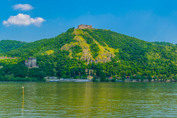 view of the visegrad castle overlooking the danube river in Hungary