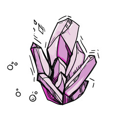 crystal crystal transparent hand drawn
