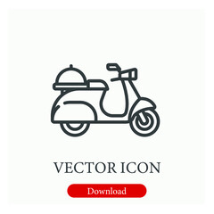 Delivery vector icon.  Editable stroke. Linear style sign for use on web design and mobile apps, logo. Symbol illustration. Pixel vector graphics - Vector