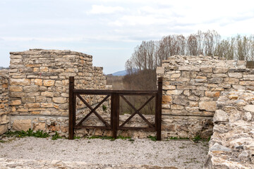 Fototapeta premium Ruins of Fortress Kaleto at town of Mezdra, Bulgaria