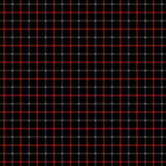 Red and black tattersall check pattern. Men's shirt fashion textile fabric. Repeating tile plaid pattern.