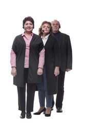 side view. a group of people in a headset looking at you