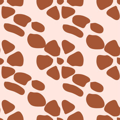 Giraffe fur seamless pattern, tropical animal skin texture